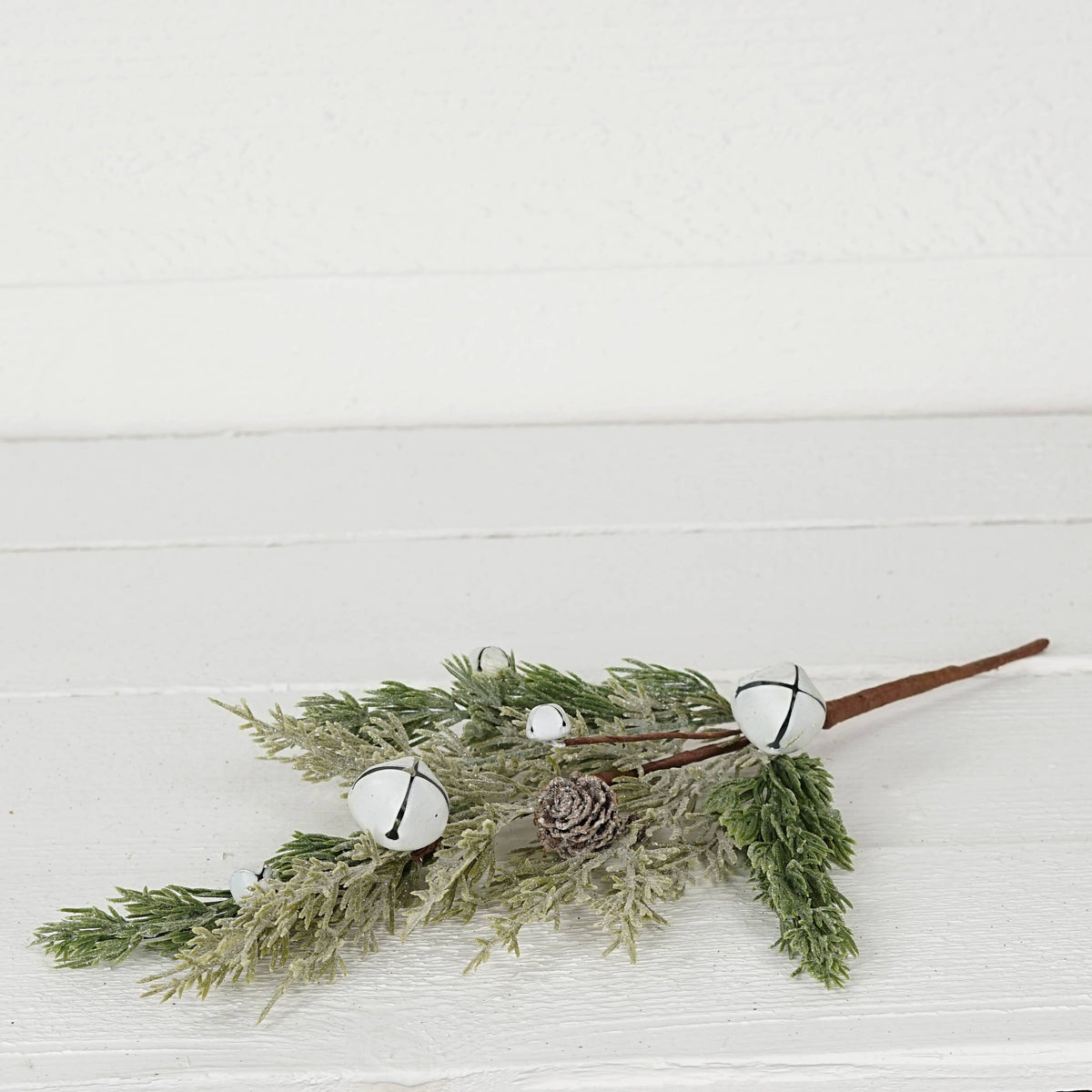 16in Pick-Sparkled soft pines with White bells - Posh West Boutique