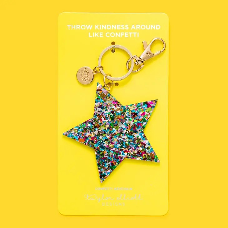 Star Confetti Keychain - Posh West Boutique