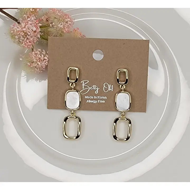Rectangle Drop Dangle Earrings - Posh West Boutique