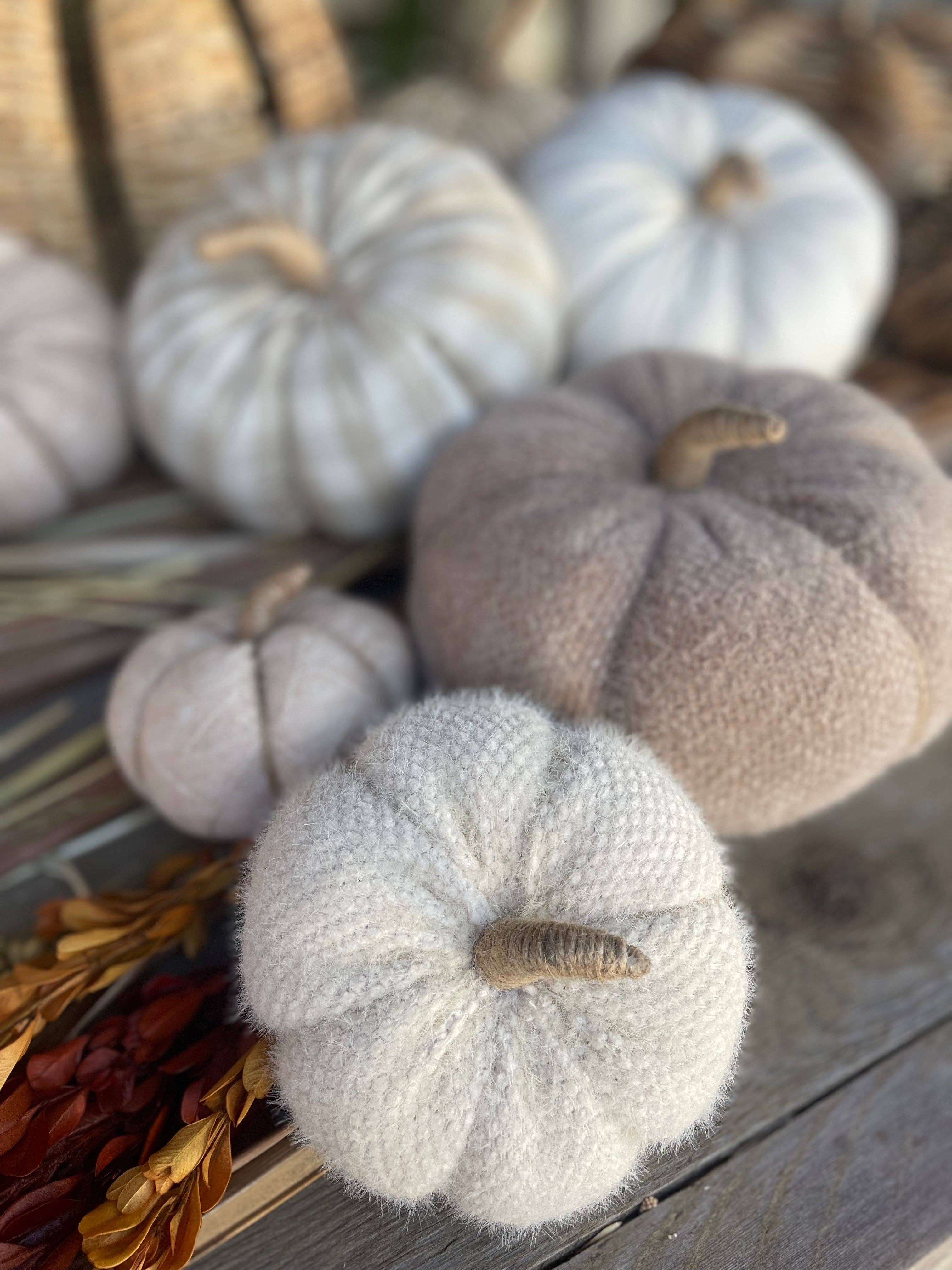 Sm. Tan Diamond Fall Fabric Pumpkin