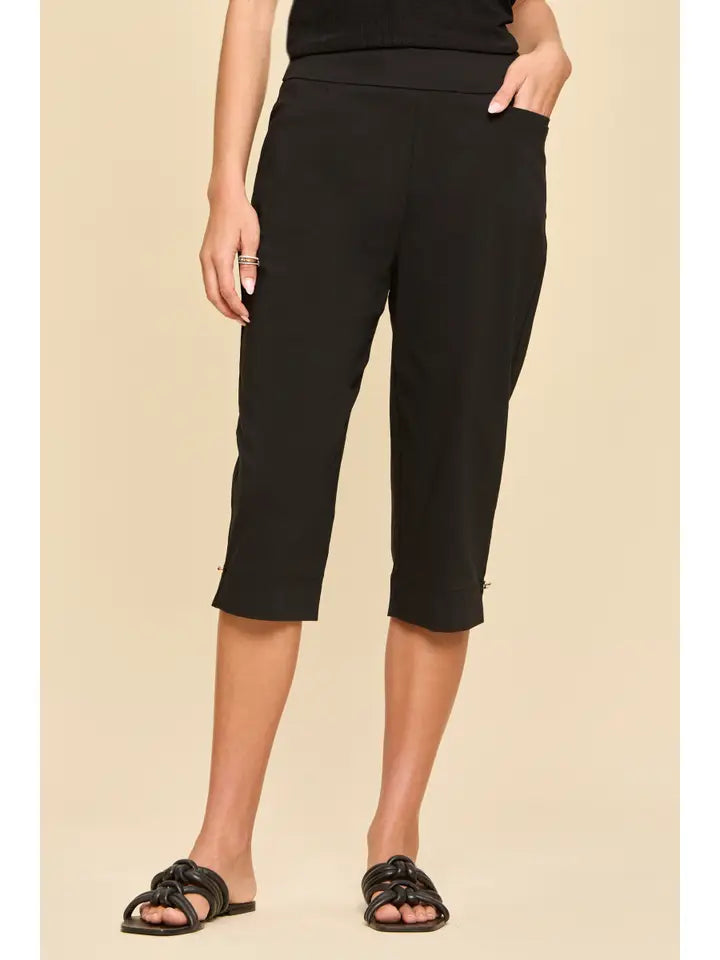 Black Everyday Capri Pants - Posh West Boutique