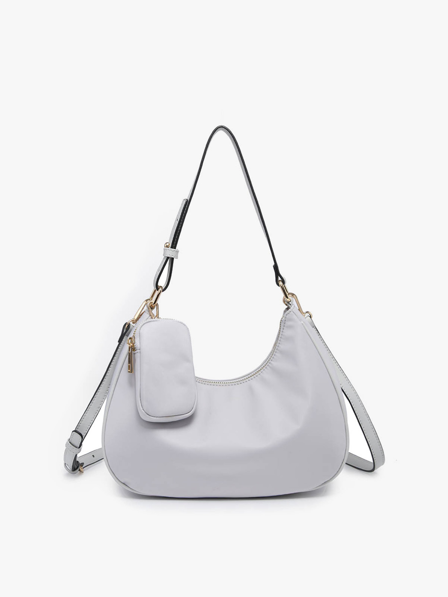 Jada Nylon Shoulder Bag w/ Coin Pouch (2 colors) - Posh West Boutique