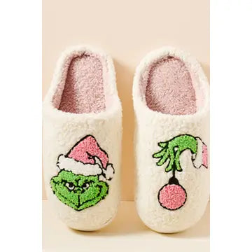 Pink Grinch Slippers
