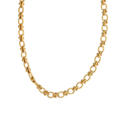 Gold Mini Cable + Barbell Chain Necklace - Posh West Boutique