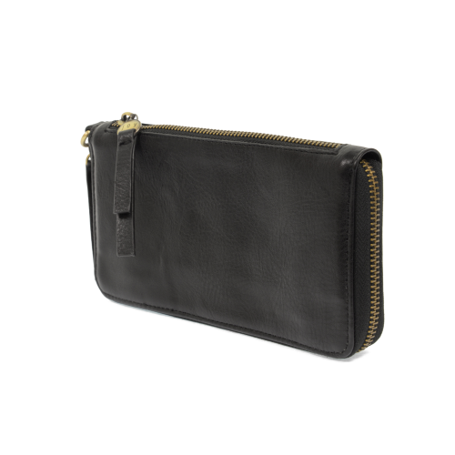 Black Chloe Zip Around Wallet/Wristlet - Posh West Boutique