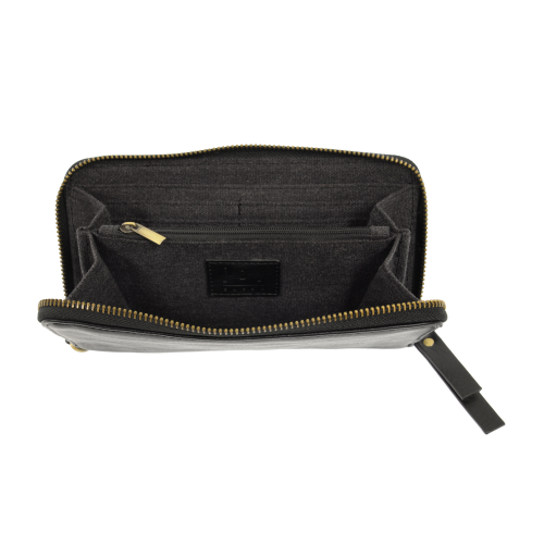 Black Chloe Zip Around Wallet/Wristlet - Posh West Boutique