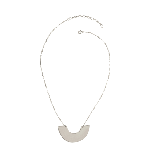 18" Silver Cresent Necklace - Posh West Boutique