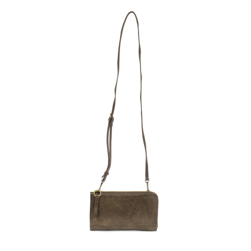 Metallic Dark Bronze Karina Convertible Crossbody & Wallet - Posh West Boutique
