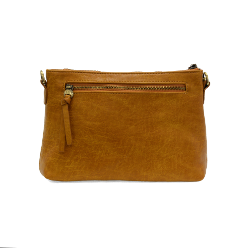 Whiskey Oakley Whipstitch Top-zip Wristlet/Crossbody - Posh West Boutique