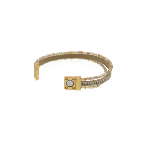 Natural Beaded 3 Row Bracelet - Posh West Boutique