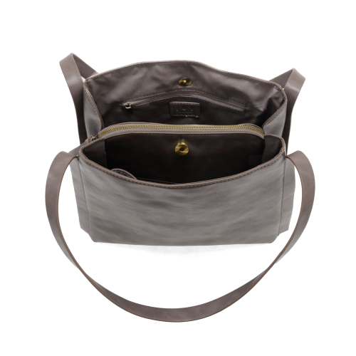 Taupe Grey Joanna Medium Tote - Posh West Boutique