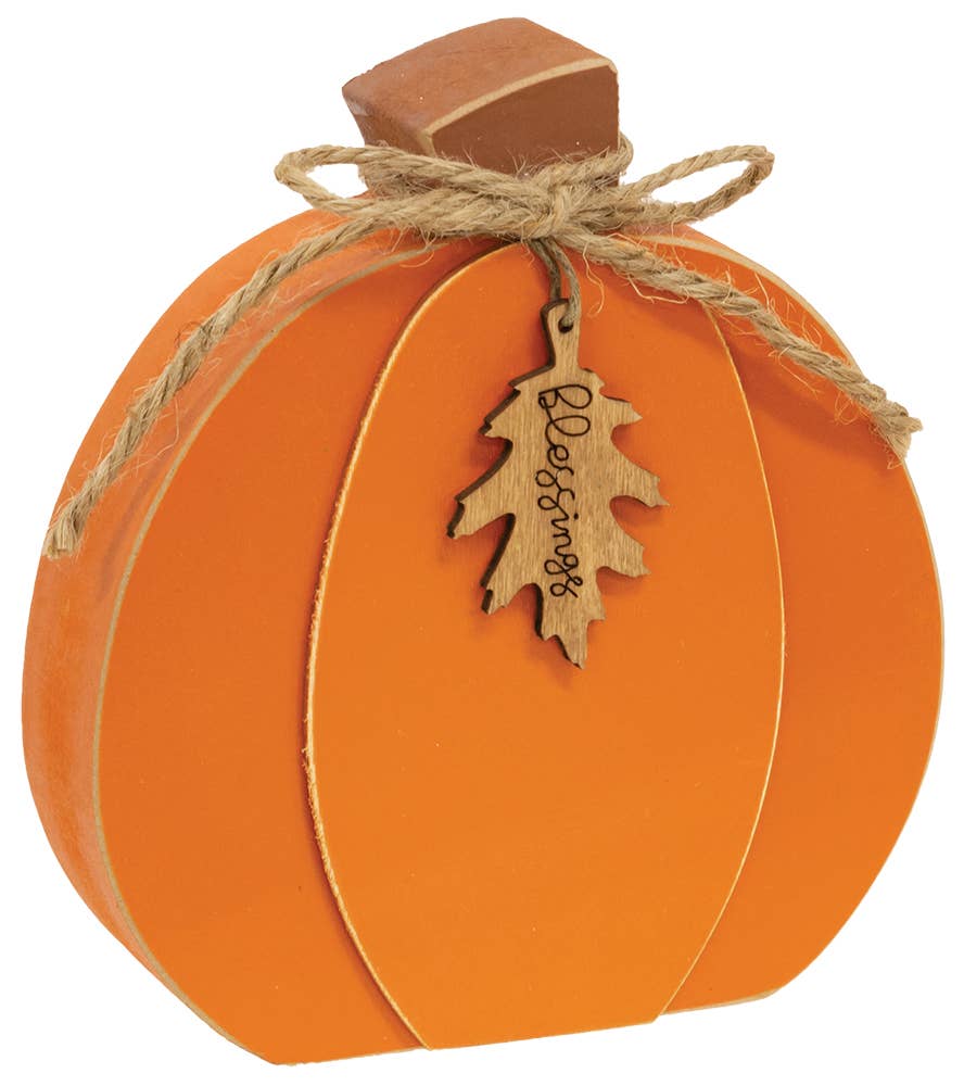 Thankful Grateful Blessings Chunky Pumpkin, 3 Colors - Posh West Boutique
