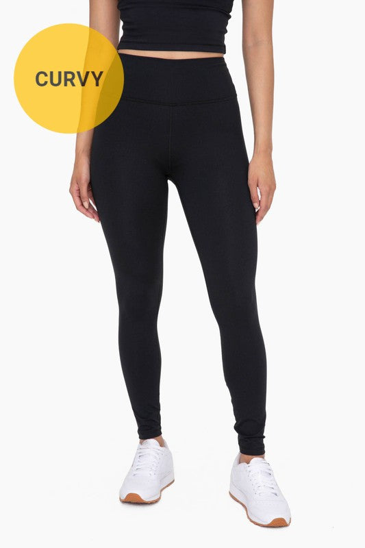 Black Tummy Control Nylon Leggings - Posh West Boutique