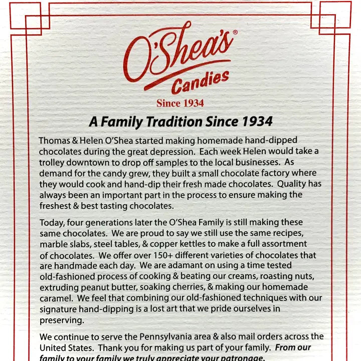O'Shea's Vanilla Carmel Chocolate Bar - Posh West Boutique