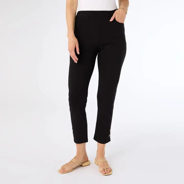 Black Georgie Ankle with Button Detail - Posh West Boutique