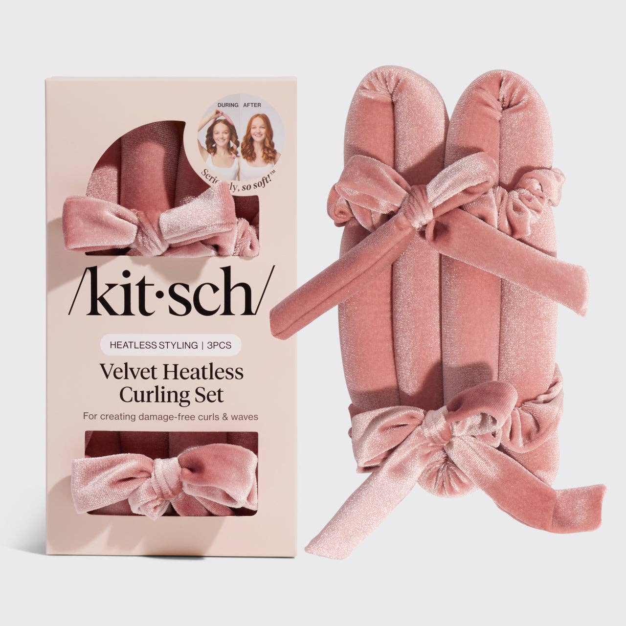 Kitsch Terracotta Velvet Heatless Curling Set - Posh West Boutique