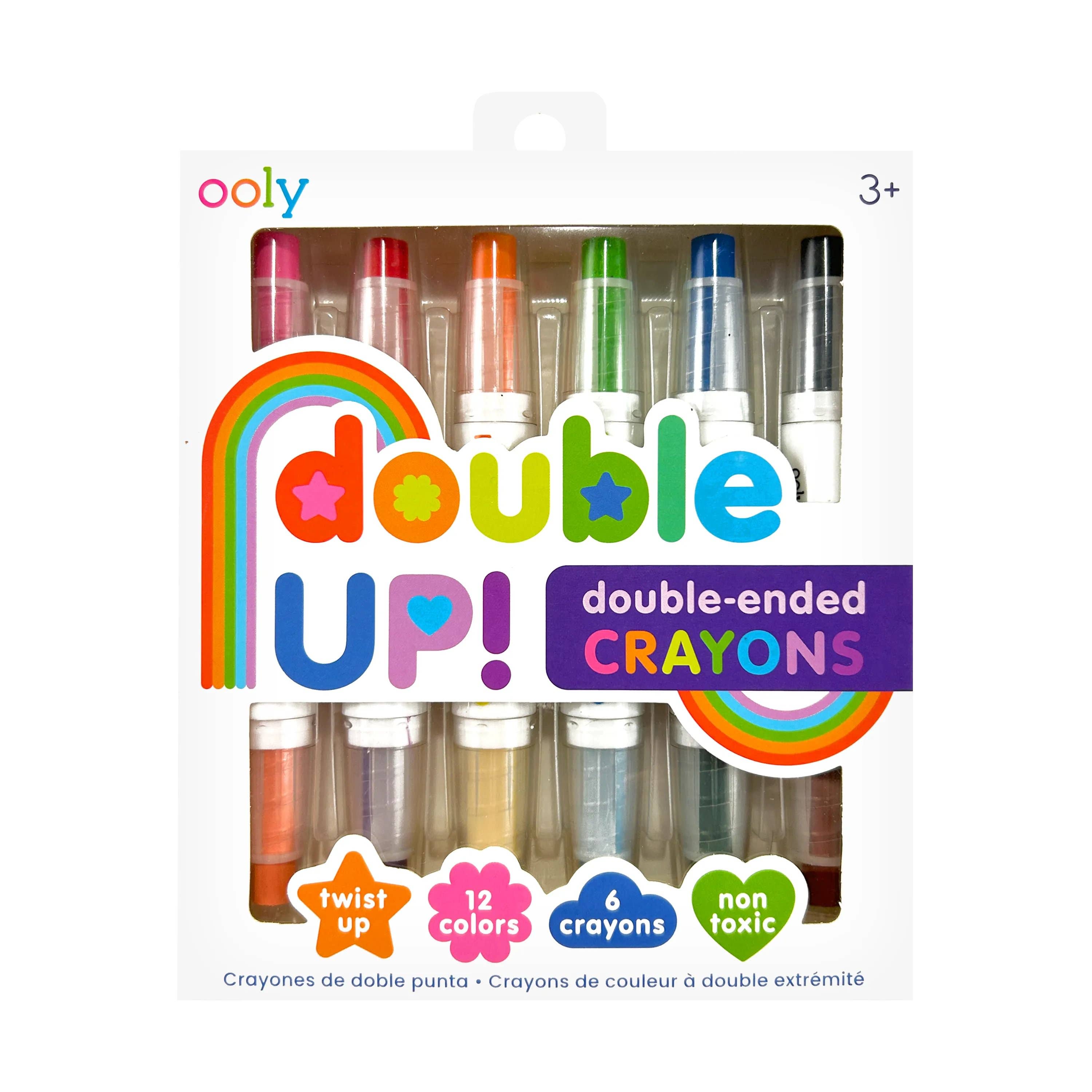 Double Up! Double-Ended Crayons (Set of 6 / 12 Colors) - Posh West Boutique