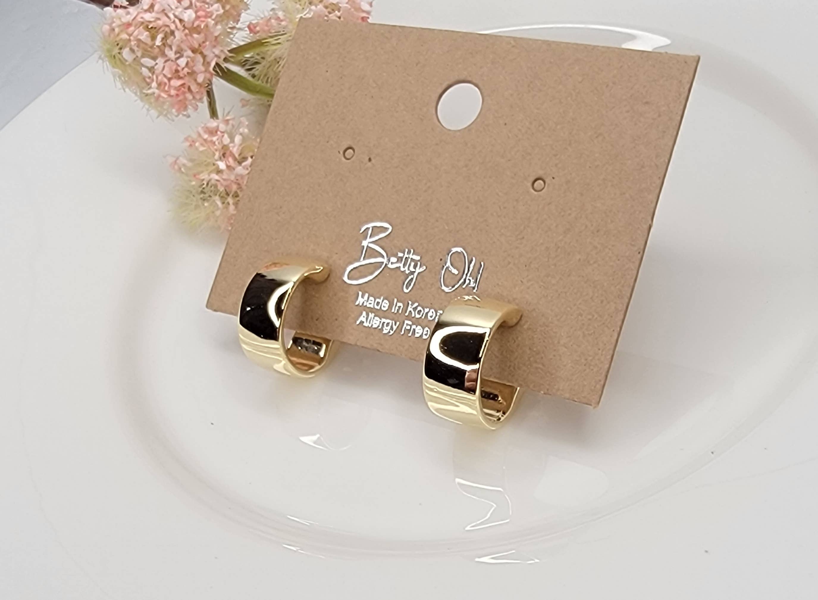 Gold Chunky Small Hoops - Posh West Boutique