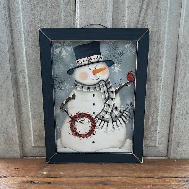 Berry Wreath Snowman - Posh West Boutique
