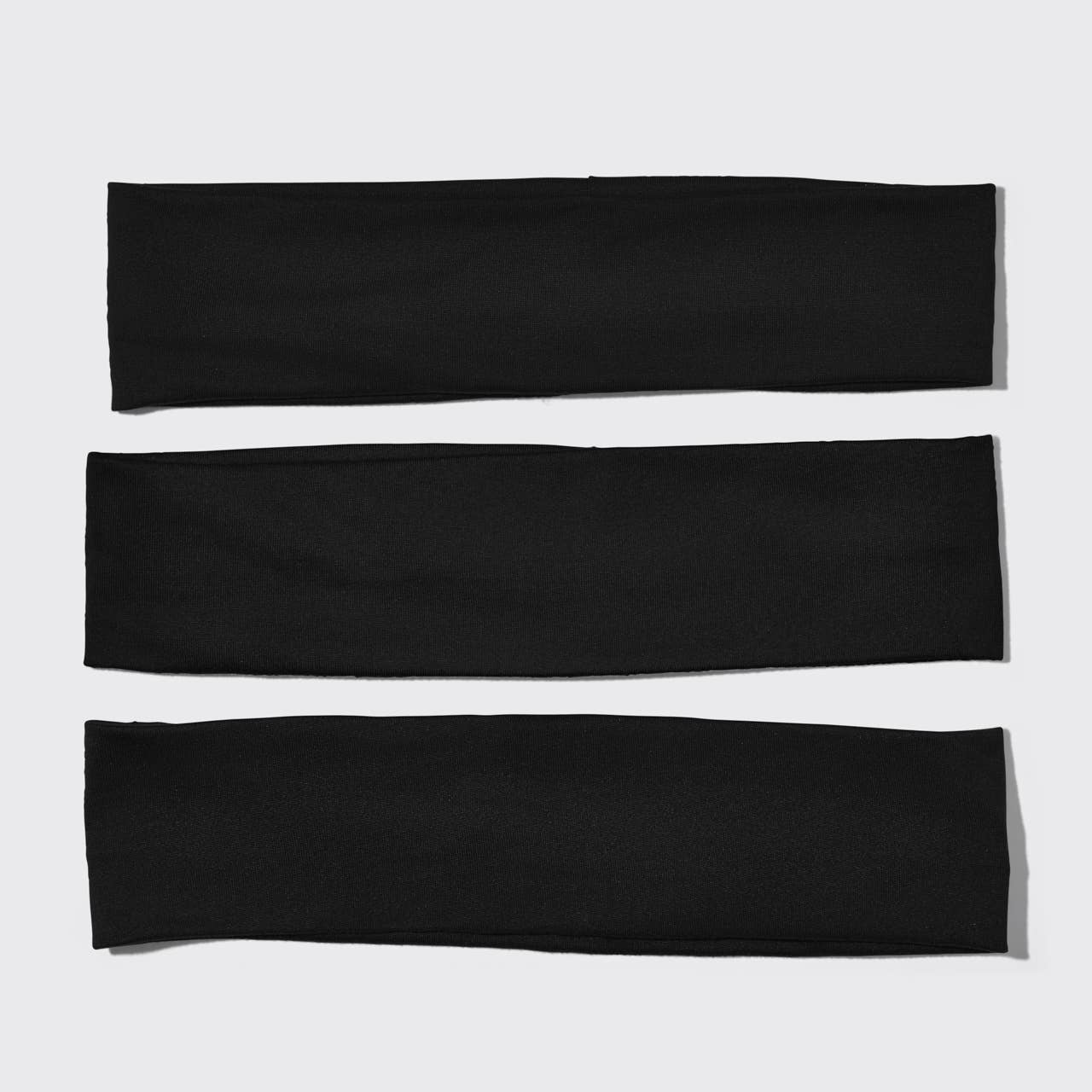 Recycled Active Headbands 3pc Set- Black - Posh West Boutique