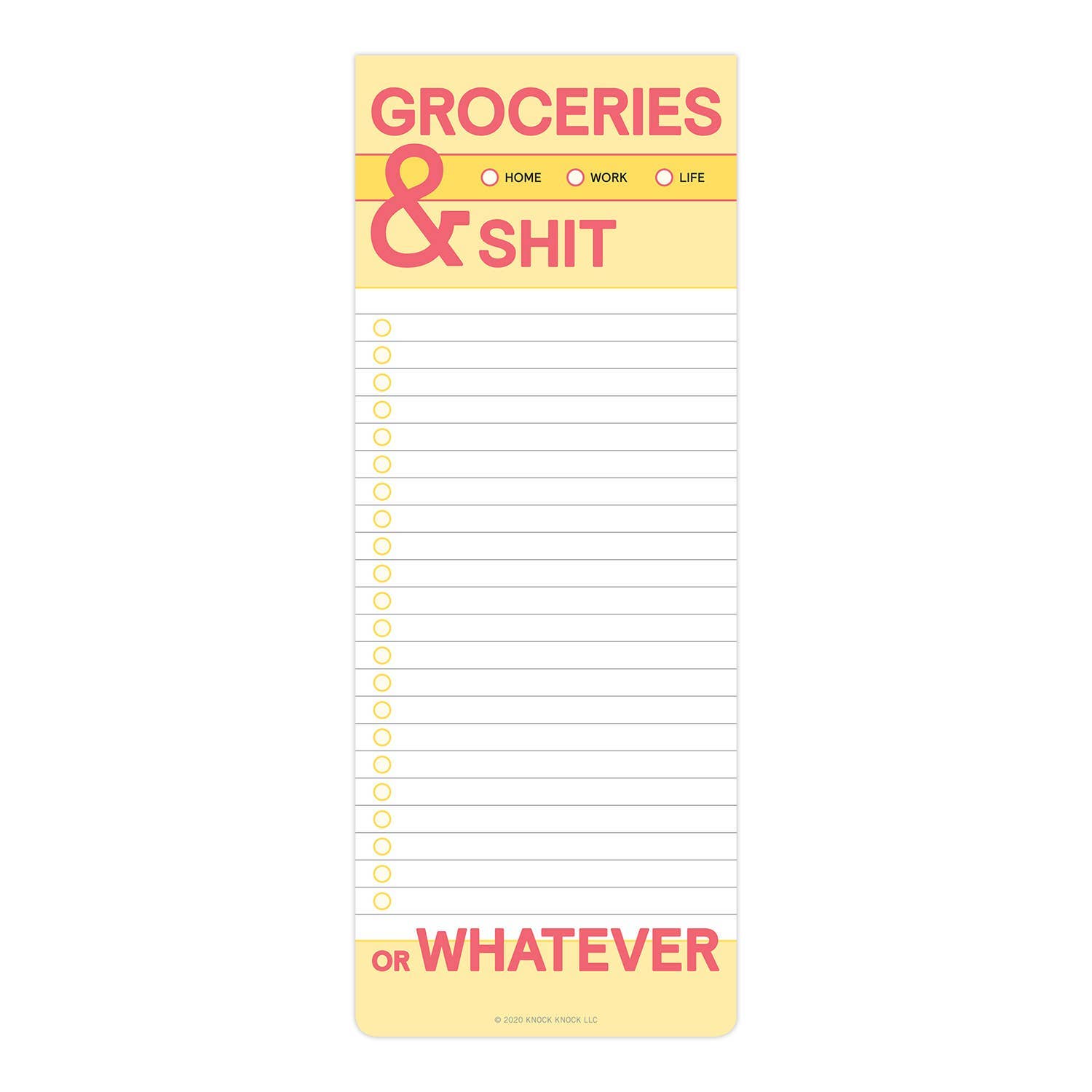 Groceries and Sh*t Make-a-List Pad