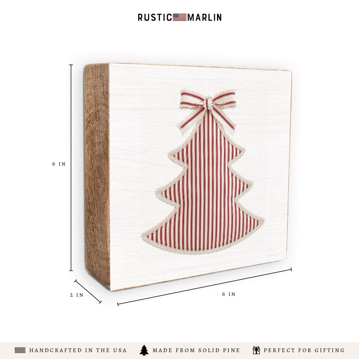 Striped Christmas Tree Block