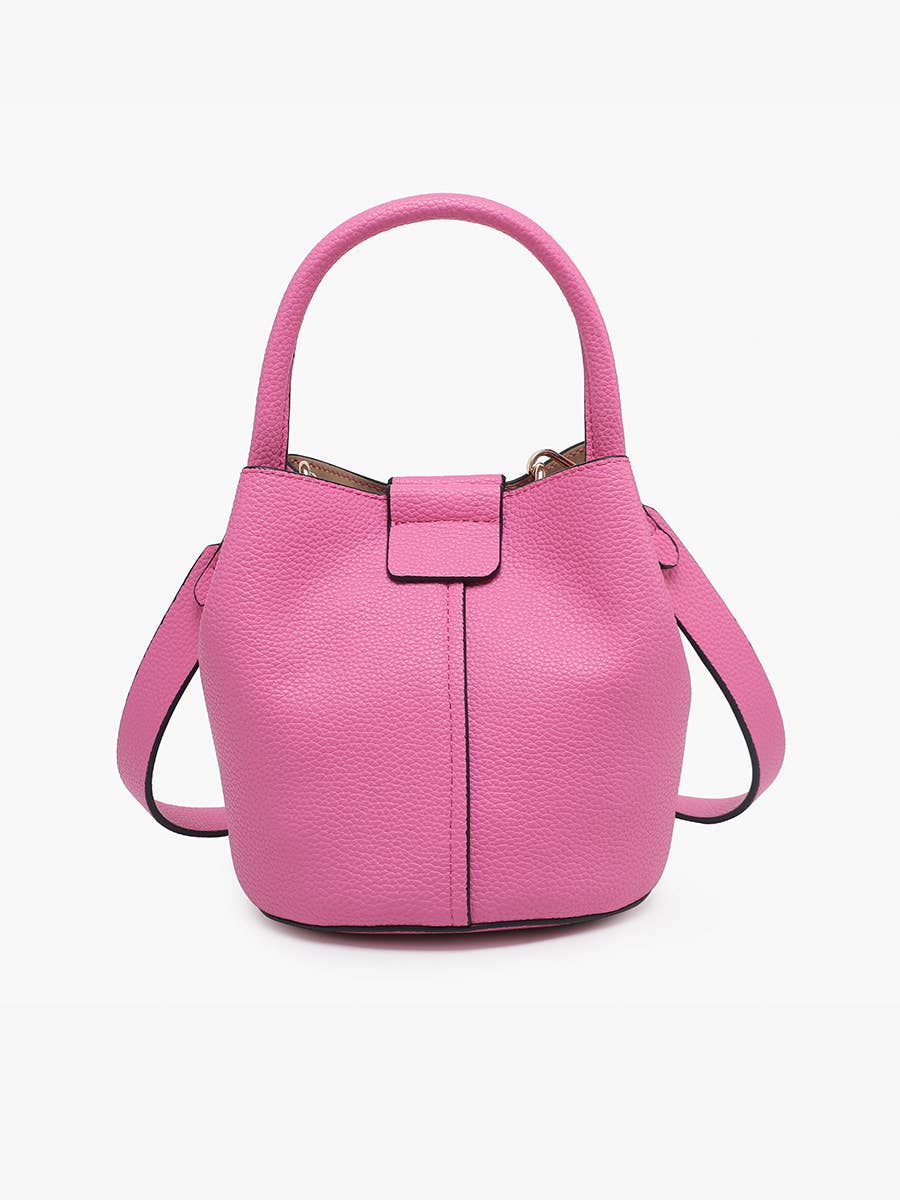 Farrah Bucket Bag w/ Top Handle & Inner Bag (3 colors) - Posh West Boutique