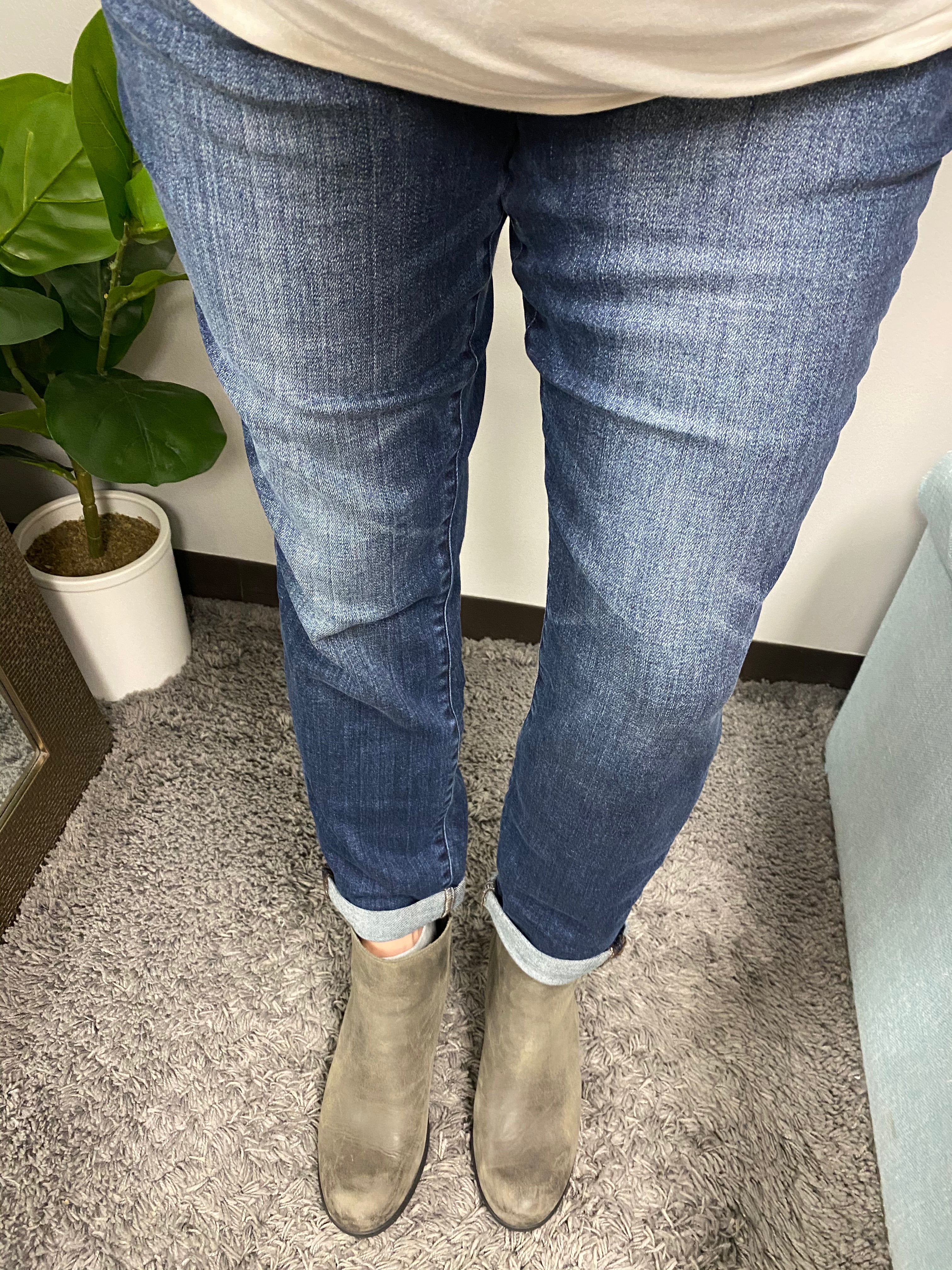 Judy Blue Non Distressed Slim Fit Straight Jeans - Posh West Boutique
