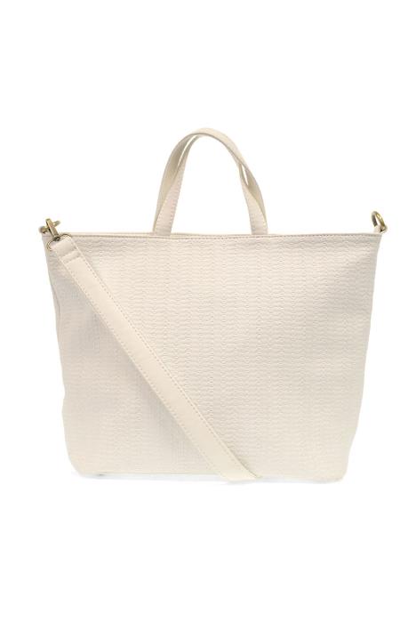 White Woven Convertible Shopper - Posh West Boutique