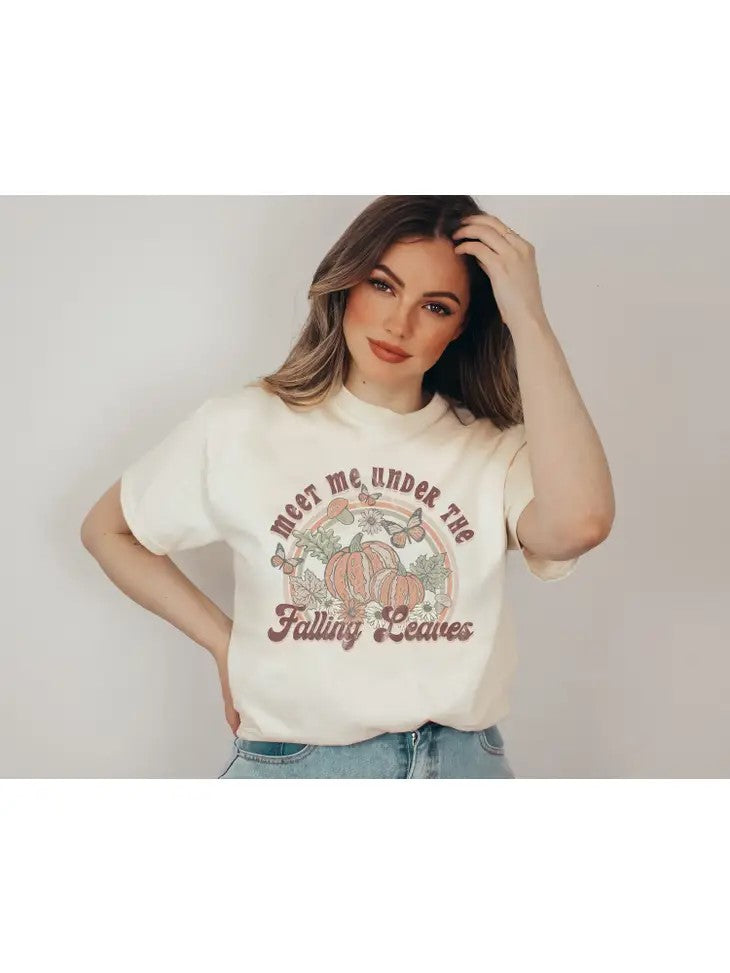 Meet Me Under the Falling Leaves T-Shirt - Posh West Boutique