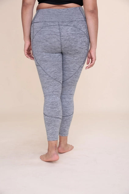 Mono B Grey (melange) Leggings...Plus Size Only! - Posh West Boutique