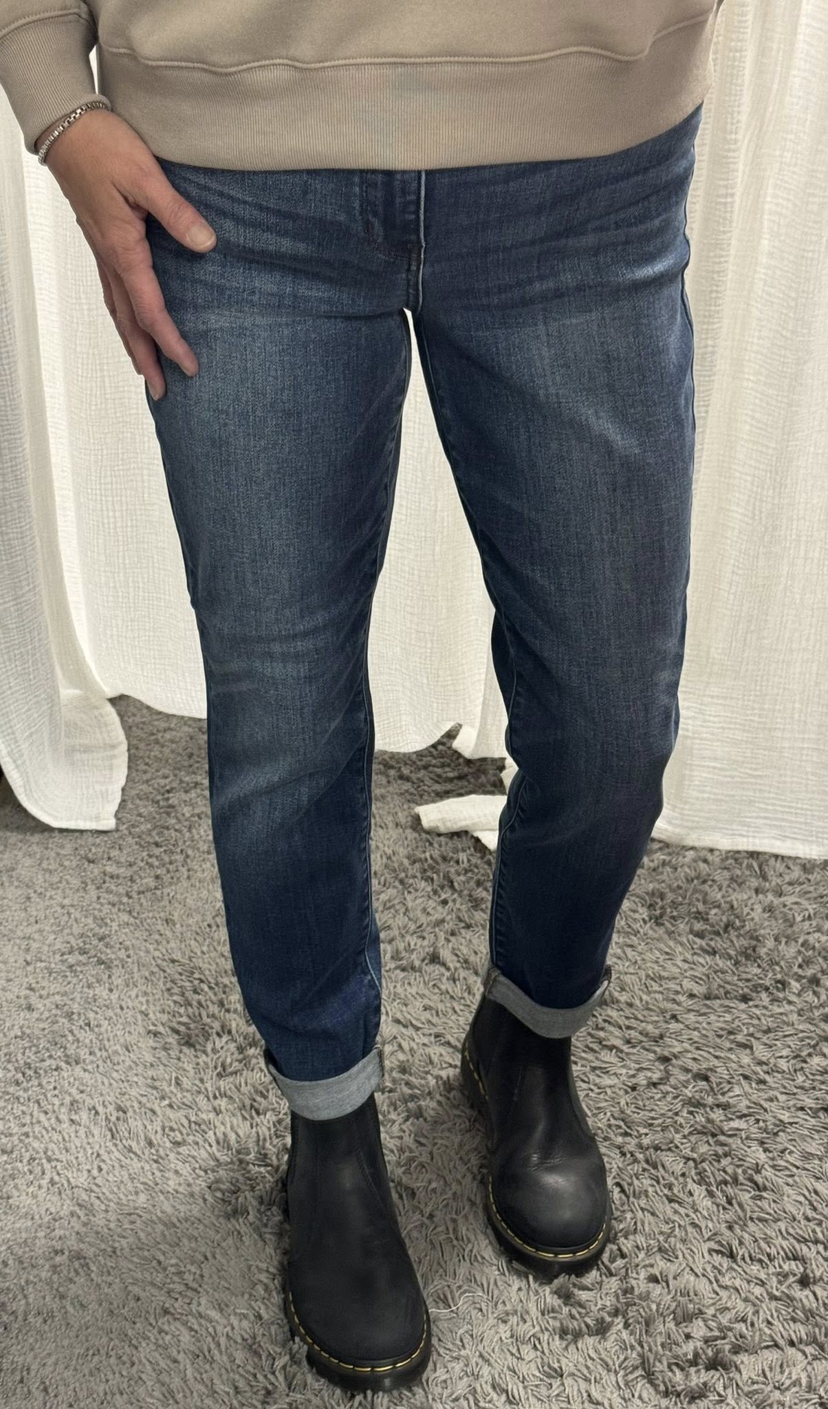 Judy Blue OG Cuffed Slim Fit Jeans