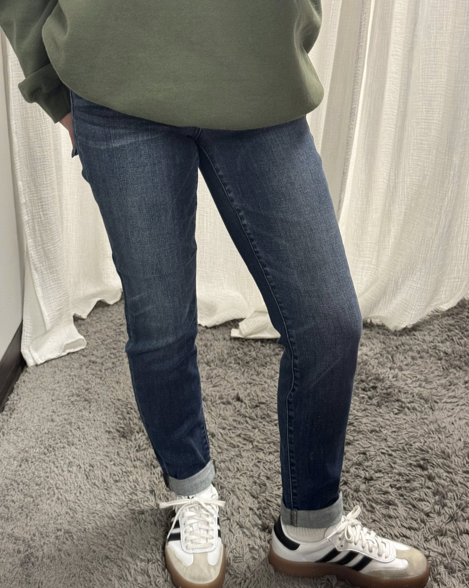 Judy Blue OG Cuffed Slim Fit Jeans