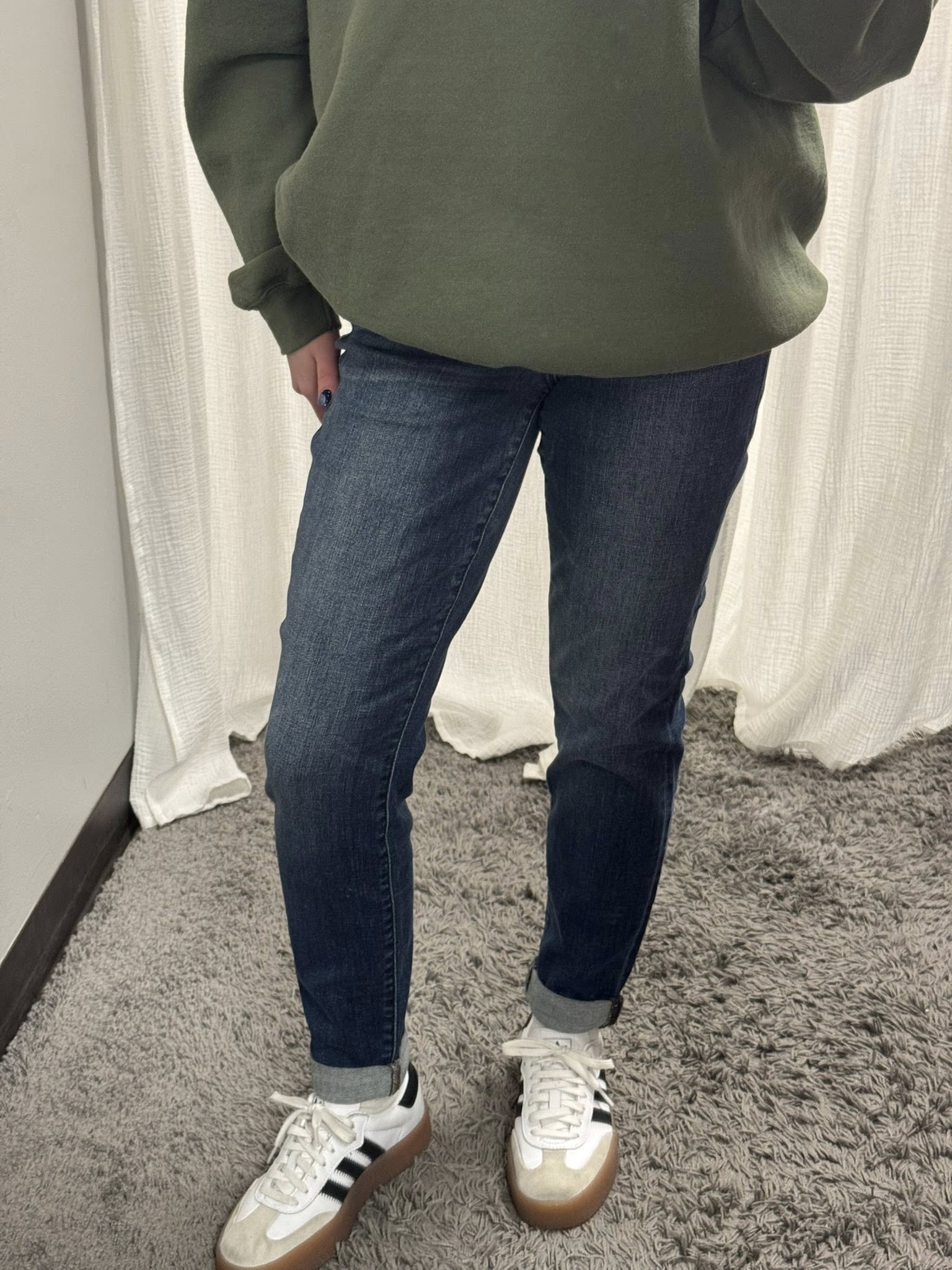 Judy Blue OG Cuffed Slim Fit Jeans