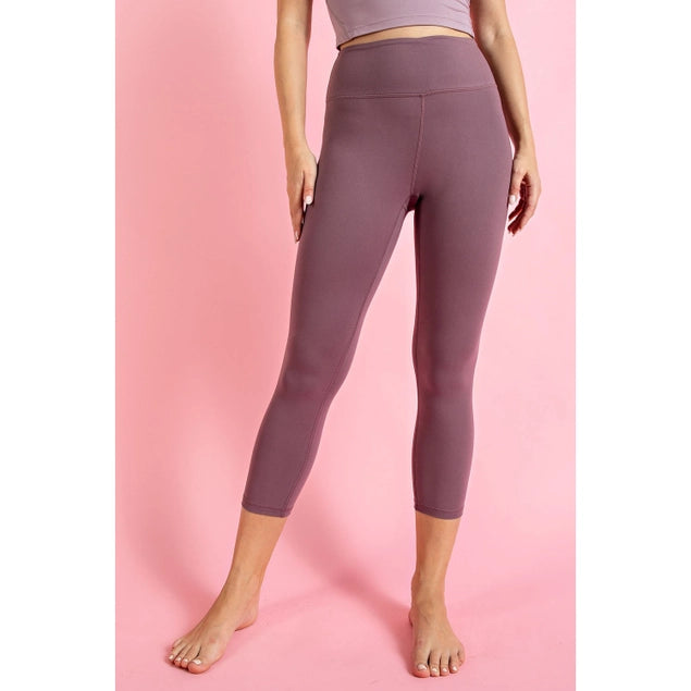 Butter Soft Mauve Capri Legging - Posh West Boutique