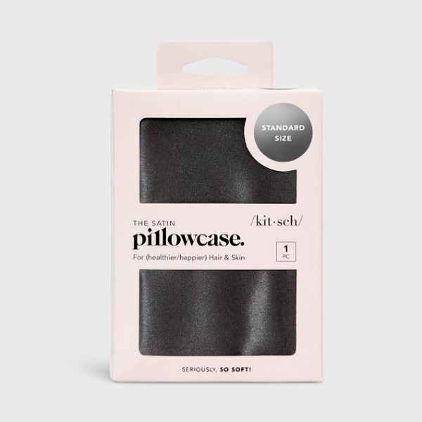 Kitsch Charcoal Gray Satin Pillowcase - Posh West Boutique