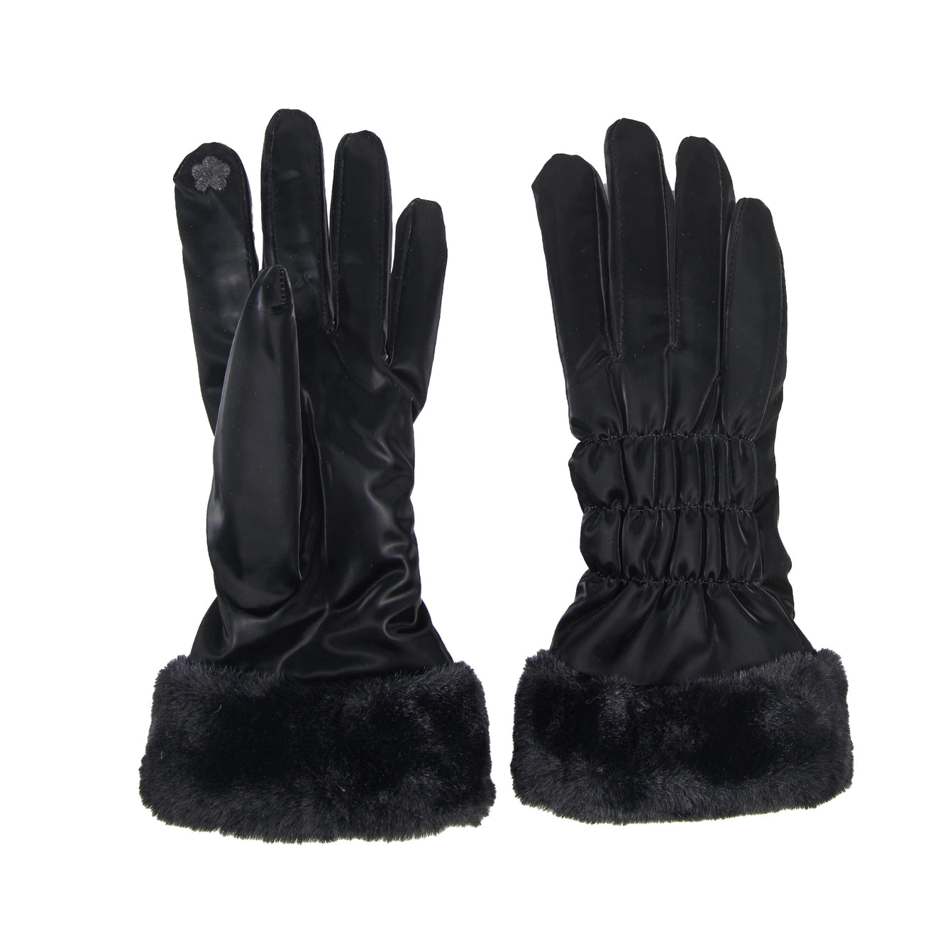 Black Fishtail Faux Suede Gloves - Posh West Boutique