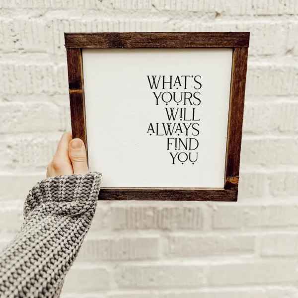 What's Yours Wood Decor Sign - Posh West Boutique