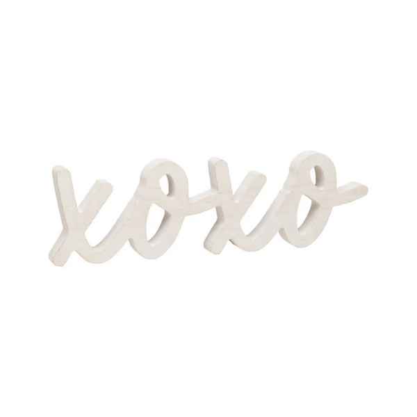 XOXO White Washed Wood Cutout - Posh West Boutique