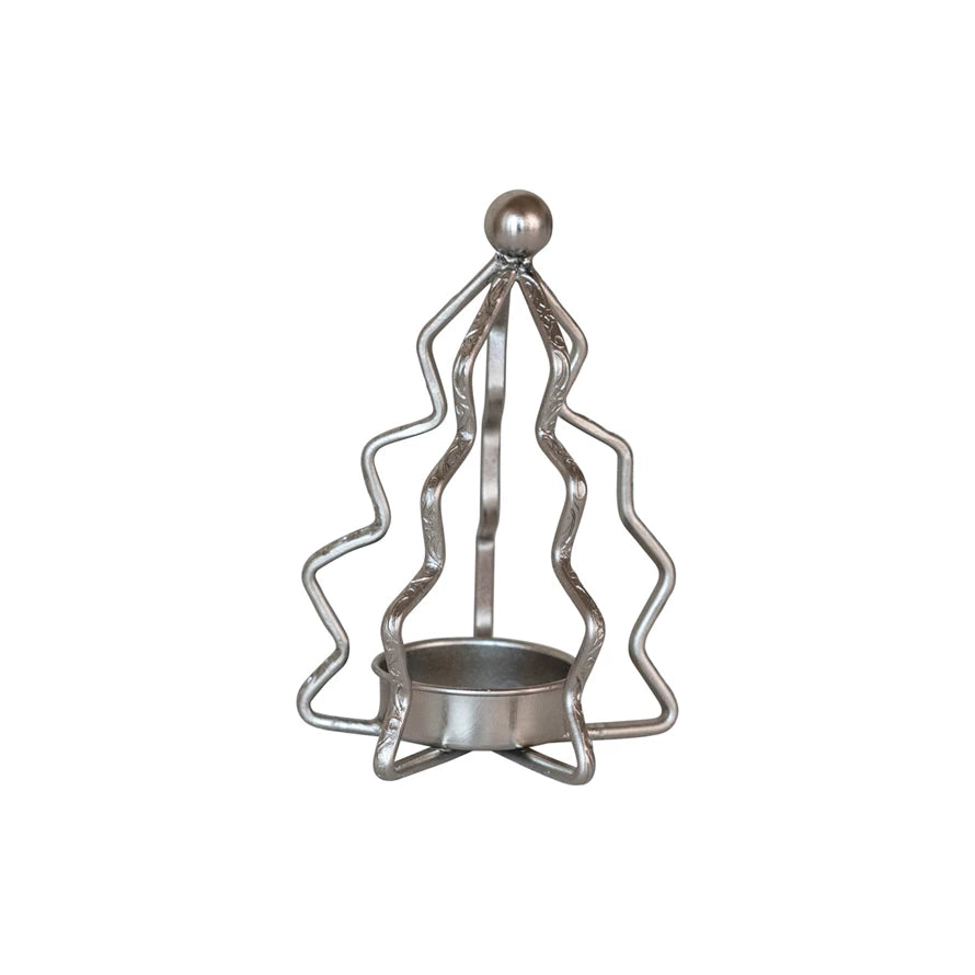 Metal Tree Shaped Tealight Holder Small - Posh West Boutique