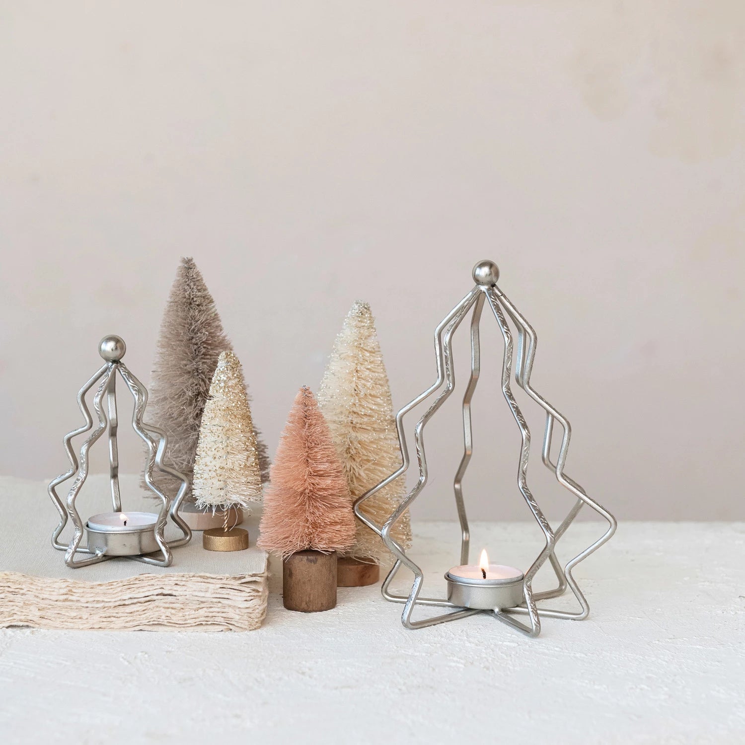 Metal Tree Shaped Tealight Holder Small - Posh West Boutique