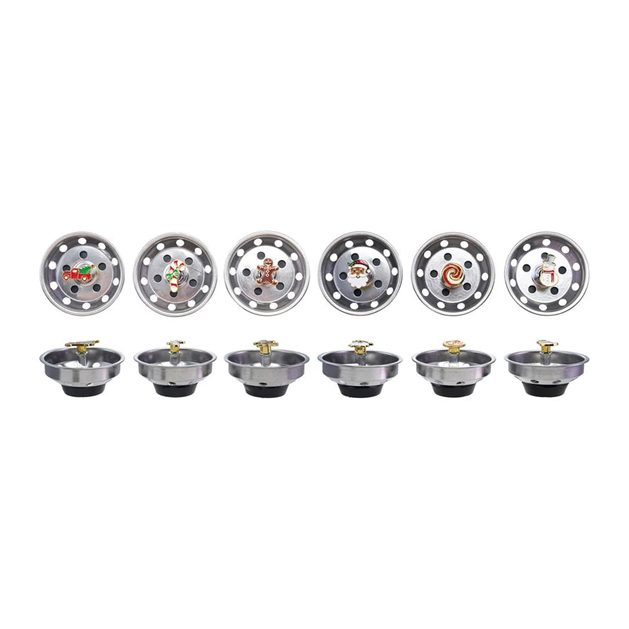 Stainless Steel Sink Strainer with Holiday Icon, 6 Styles - Posh West Boutique