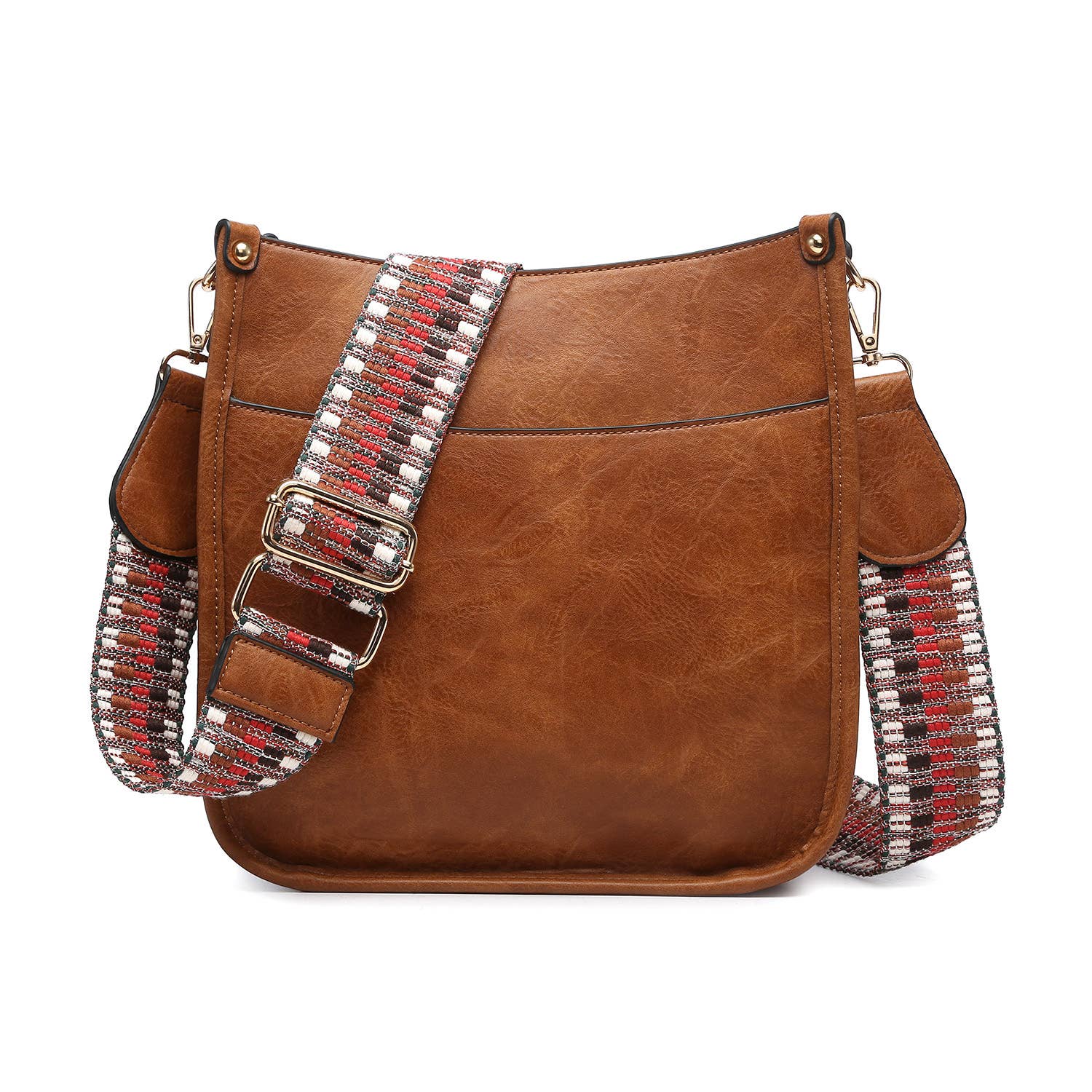 Brown Chloe Crossbody W/Guitar Strap Purse - Posh West Boutique