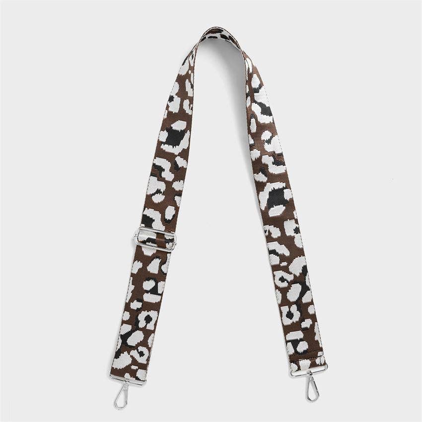 Brown Leopard Guitar Strap For Purses