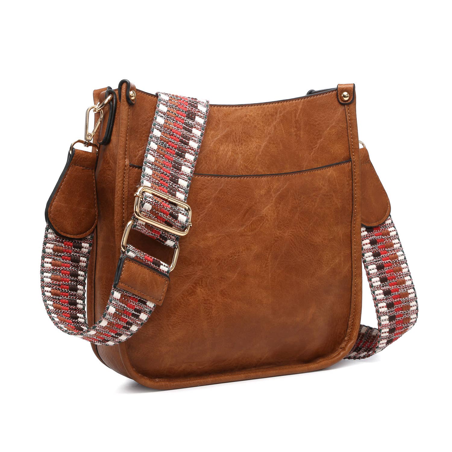 Brown Chloe Crossbody W/Guitar Strap Purse - Posh West Boutique