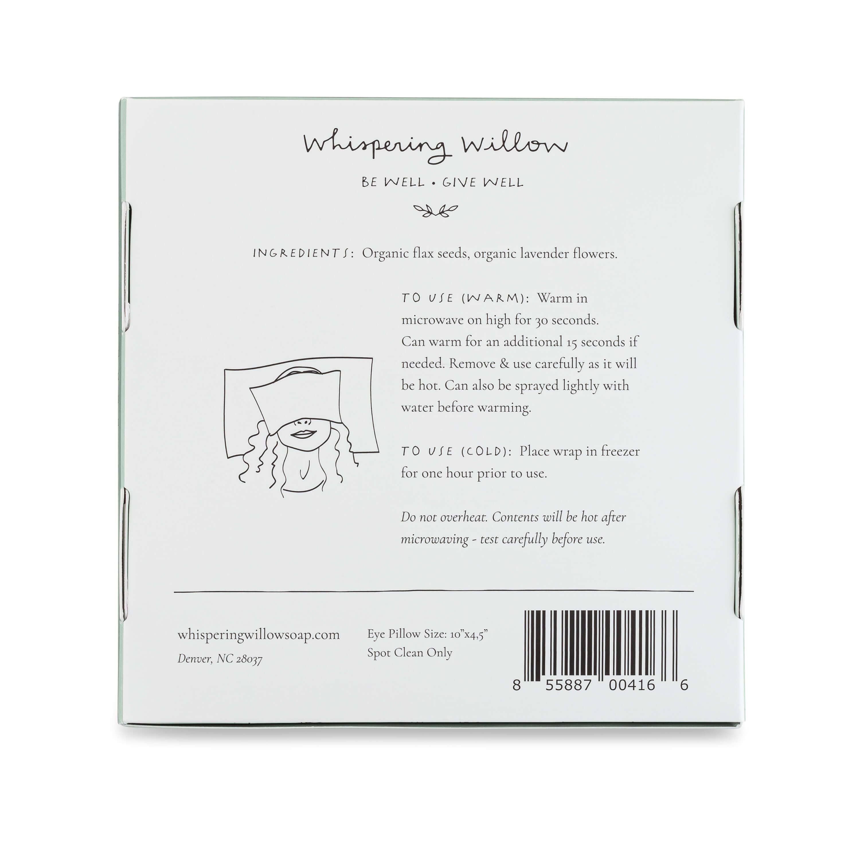Whispering Willow Lavender Eye Pillow - Posh West Boutique