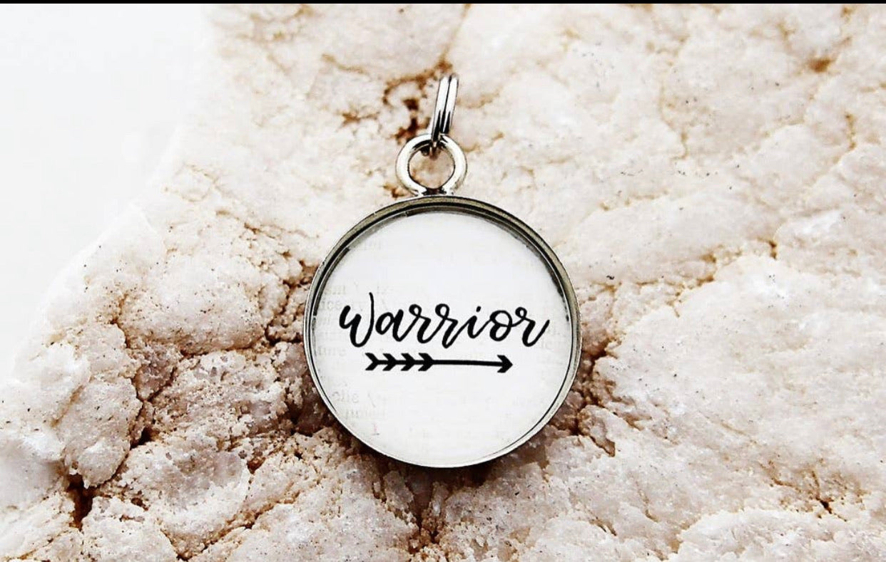 Warrior Round Edge Charm - Posh West Boutique