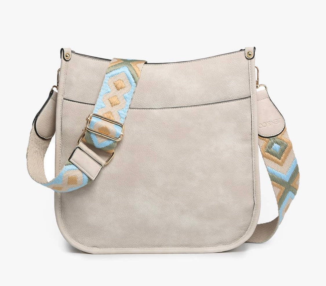 Off White Chloe Crossbody W/ Guitar Strap Purse - Posh West Boutique