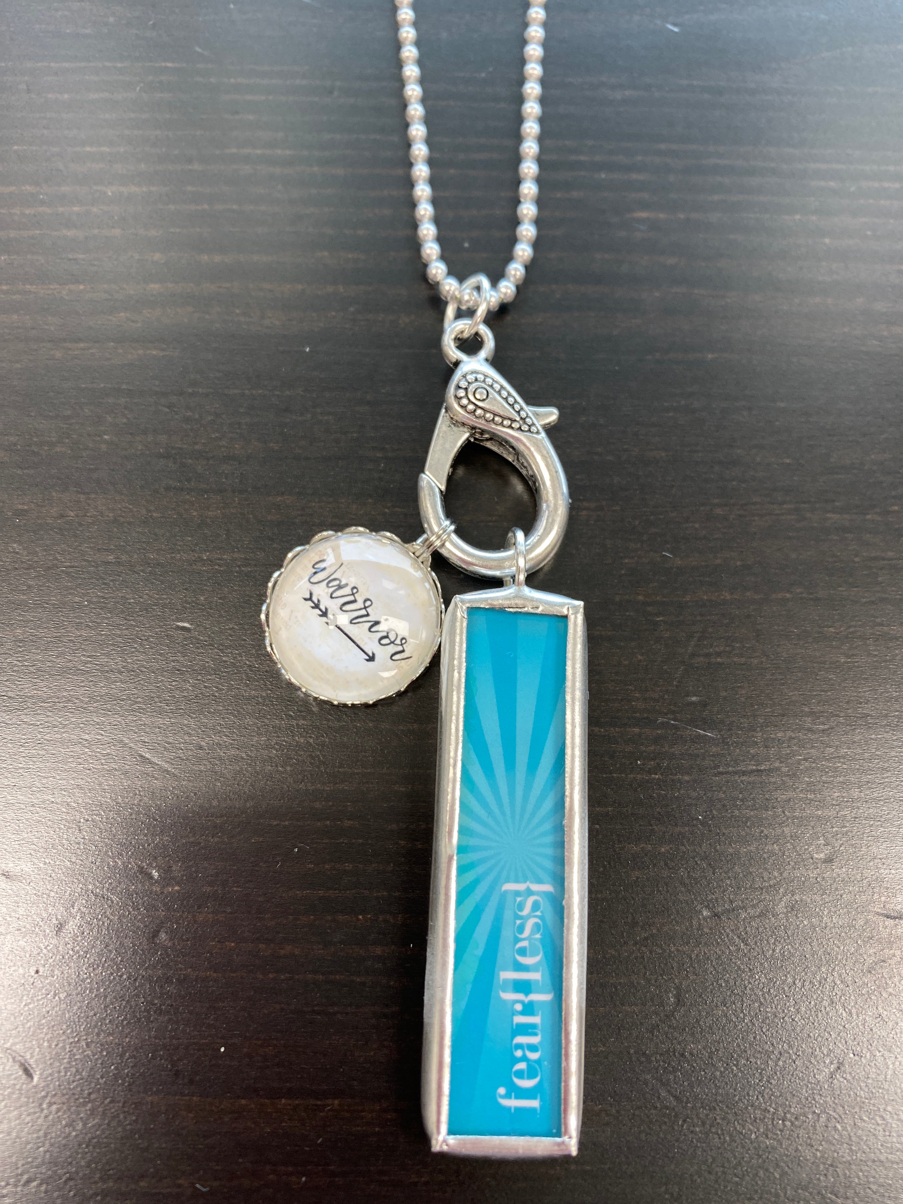 Fearless Soldered Rectangle Charm - Posh West Boutique
