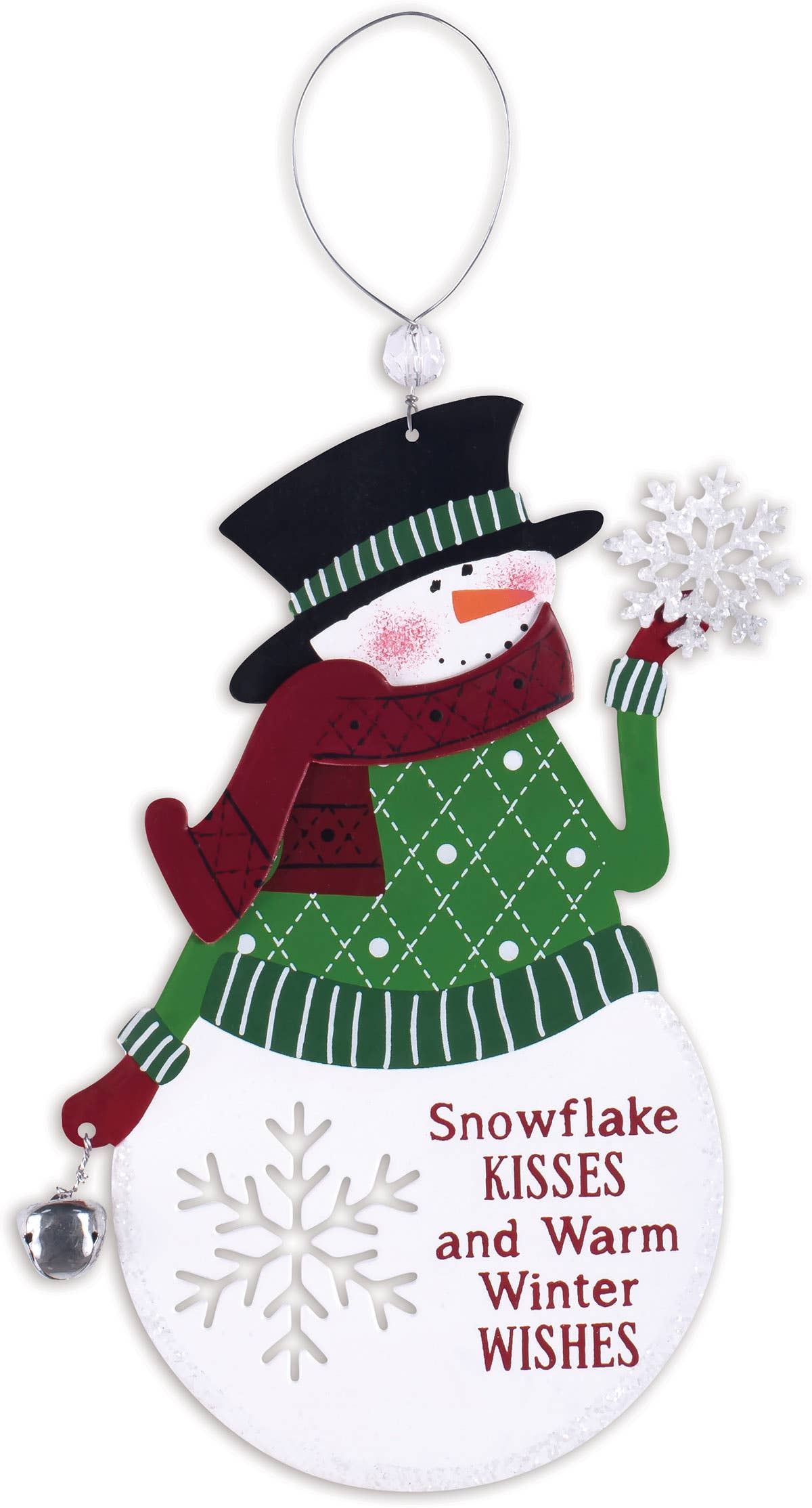 Snowman Kisses Ornament - Posh West Boutique